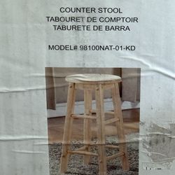 Linon Wooden Counter Stool