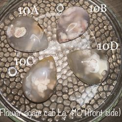Flower Agate Cab Crystals 