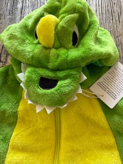 Kids Dinosaur Halloween Costume Zip-Up Plush Suit