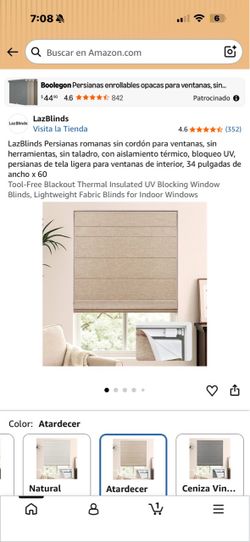 LazBlinds Cordless Roman Shades