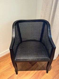 (2) Black Wood Chairs