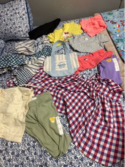 Kid clothing, and Trader Joe’s bag