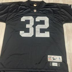 Throwback Reebok Raiders Marcus Allen Jersey. Black And Silver. L