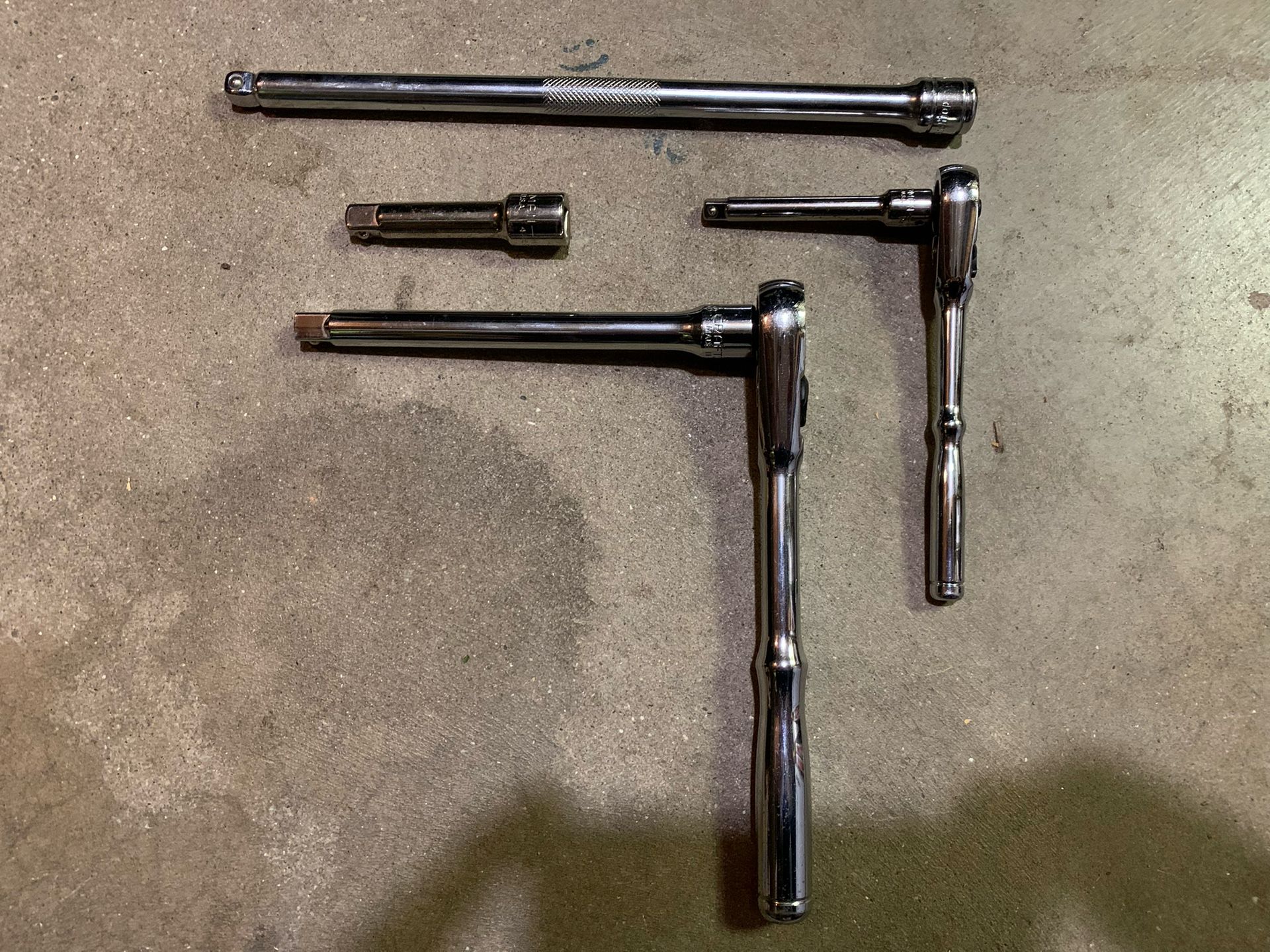 Craftsman 1/4" & 3/8"  Socket Wrenches With Extenders.