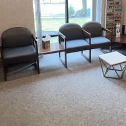 Waiting Room Chairs (Set Of 7 )With End Tables  