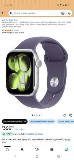 Apple Watch Series 11-  42 Size  – 100% Battery Health (GPS / Non-Cellular)