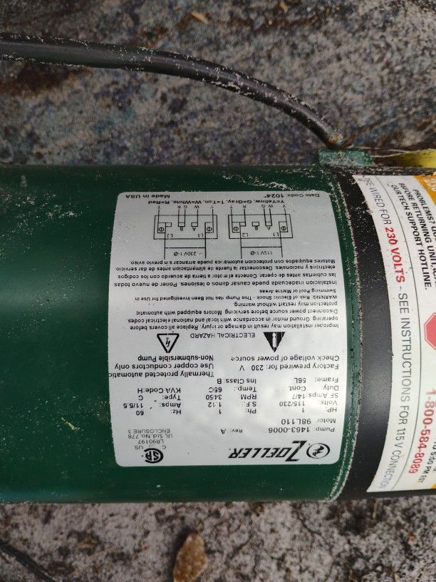 New Pump Motor For Well