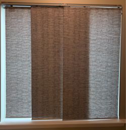 NEW GoDear Design Sliding Panel Track Blinds – Marble 45.8”–86”W × 96”H