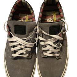 Vans Mens Gray Ortholite Deluxe Comfort Low Top Lace Up Sneaker Size 10