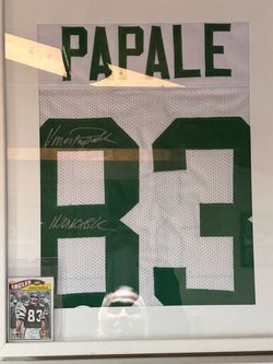Vince Papale Signed Eagles #83 Framed Jersey