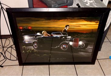 Framed "Joy Ride" Art Print by Helen Flint – Elvis Presley & Marilyn Monroe