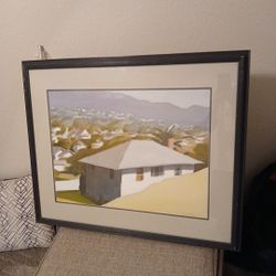 Original Donald Archer Watercolor Painting 1982 Westside View  Nice