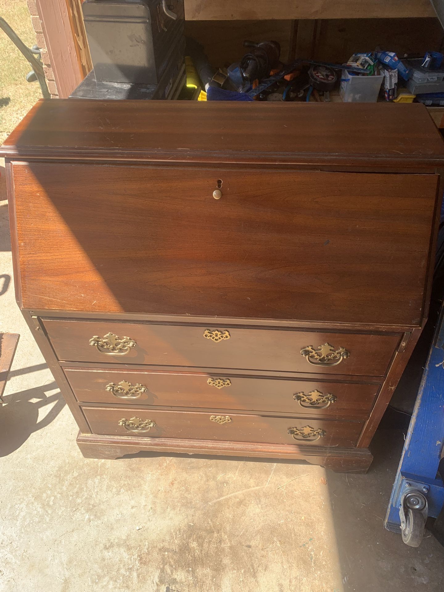 Wood secretary desk