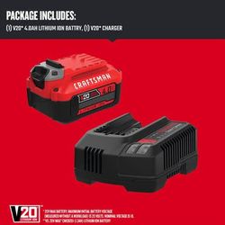 Craftsman Battery And Charger Set. Brand New Still In Box