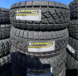 17” Lionhart Kilma A/T Tires New All Manufacturer Stickers Size 37x12.50R17