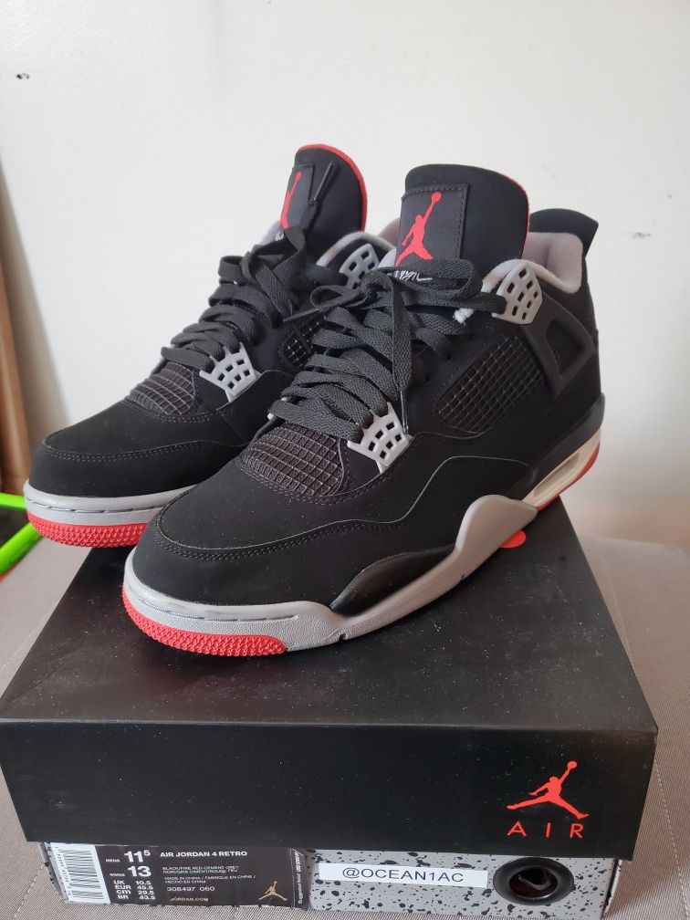 air jordan 4 bred for sale