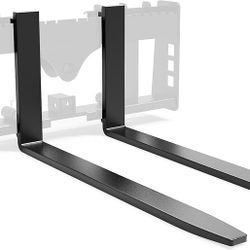 42" Pallet Fork Blades, 2500lbs Capacity Forklift Blades For Tractors Loaders Skid Steer Attachment, 2 Packs
