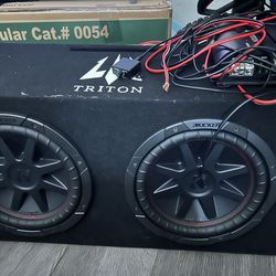 Dual CompVR kicker 10 inch subs and triton amp