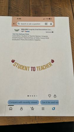 Student to teacher banner