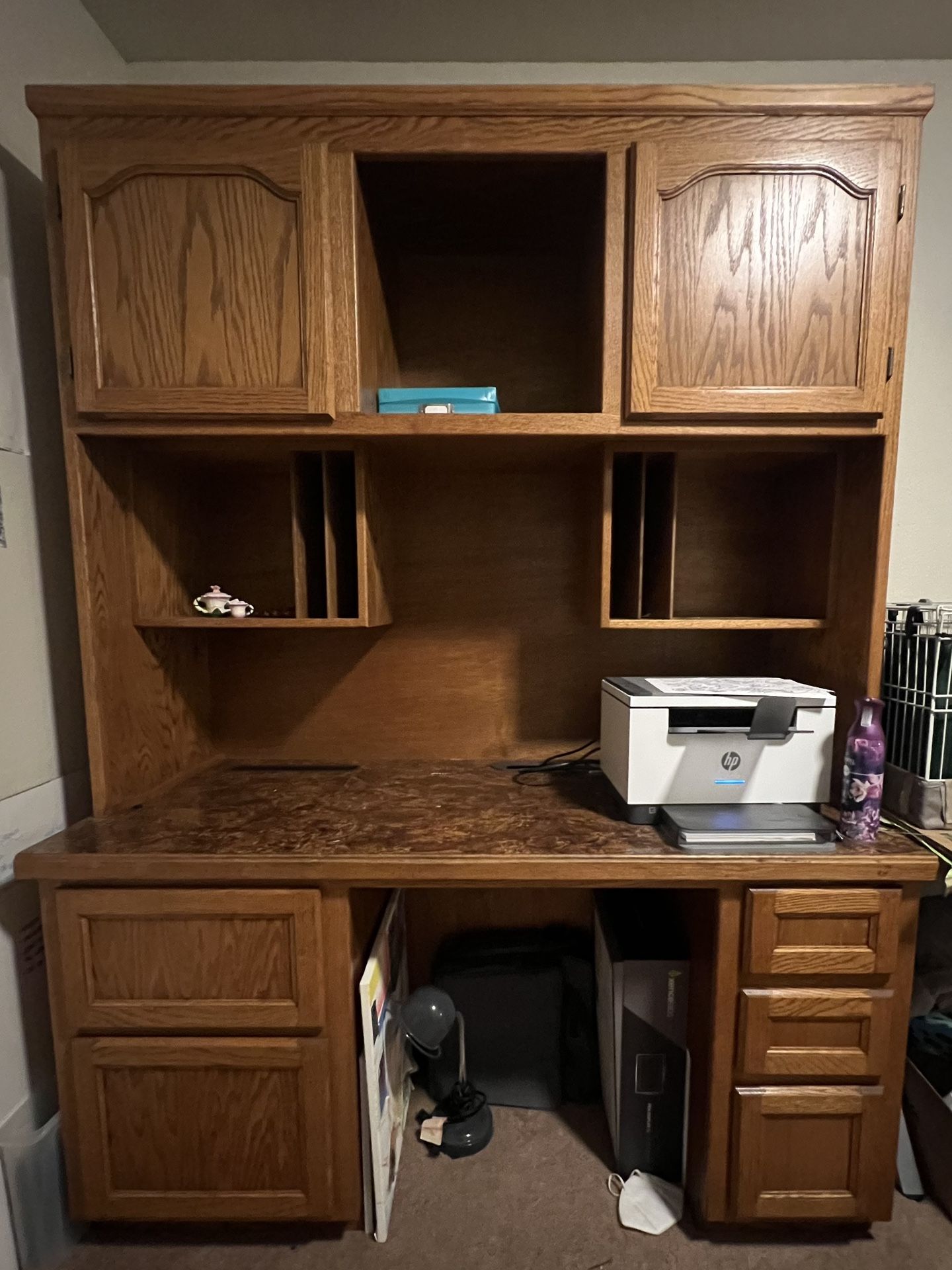 Vintage Credenza Wood Desk
