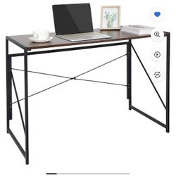 Wooden And black Metal  Desk 