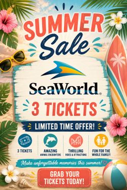 3 Seaworld tickets