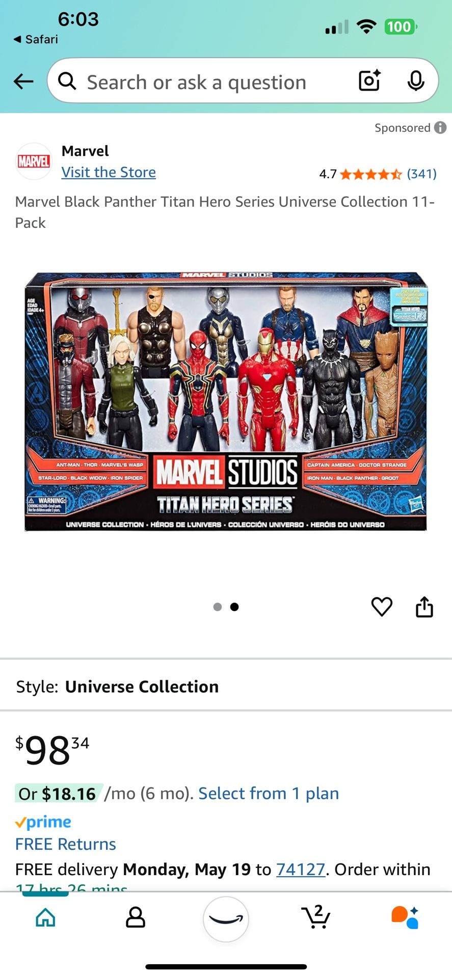 Marvel Action Figures Pack