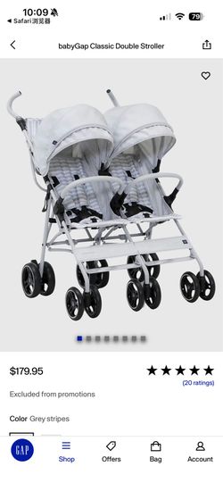 Brand New Beautiful Babygap Double Stroller