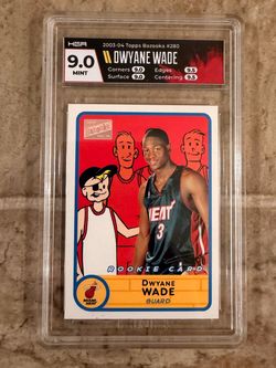 Dwyane Wade ‘03 Topps Bazooka Rookie Card #280 HGA 9