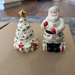Lenox Christmas Salt And Proper Shakers Never Used Lenox 