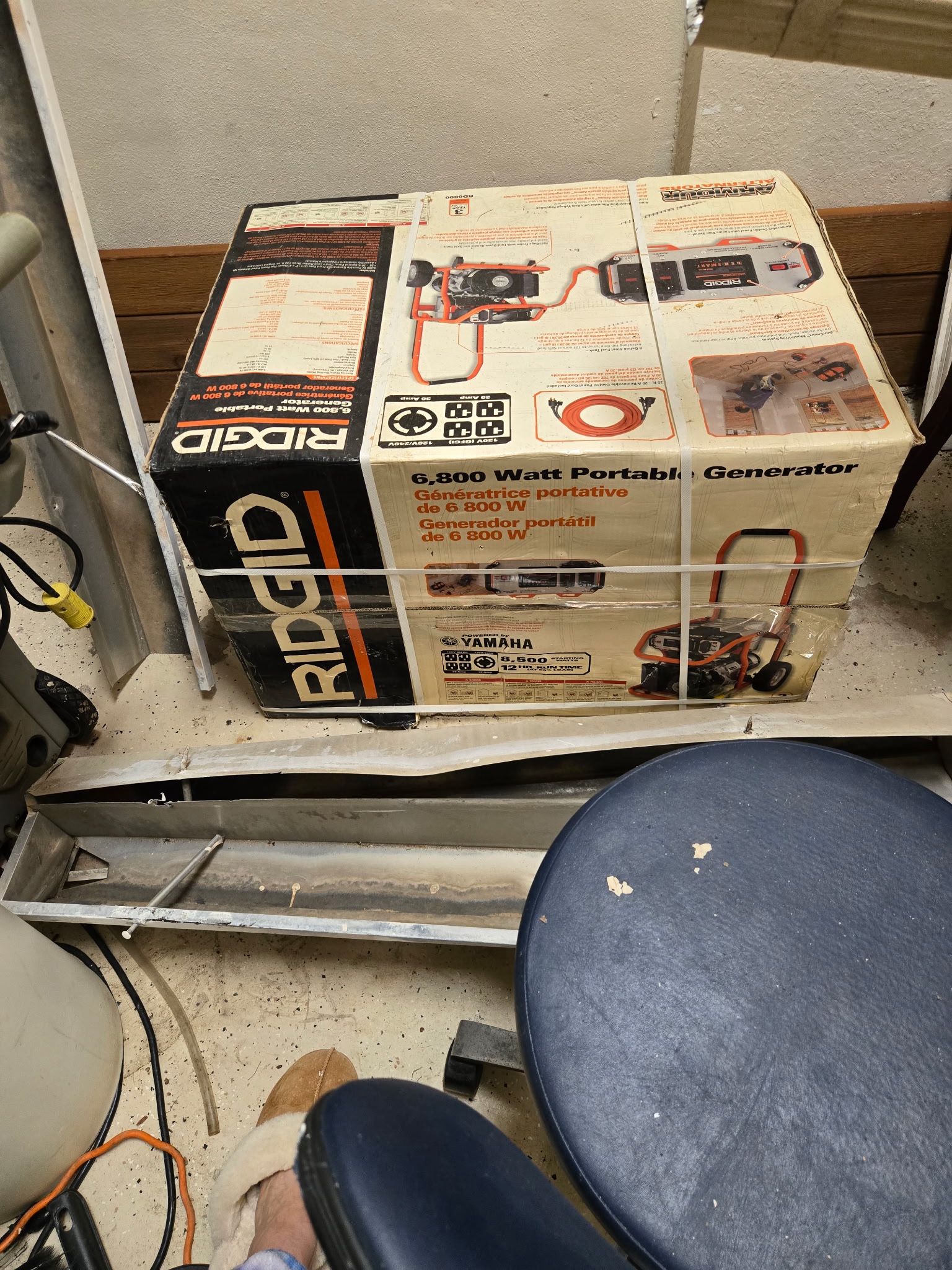 RIDGID 6,800 Watt Portable Generator Model # RD9C6801P