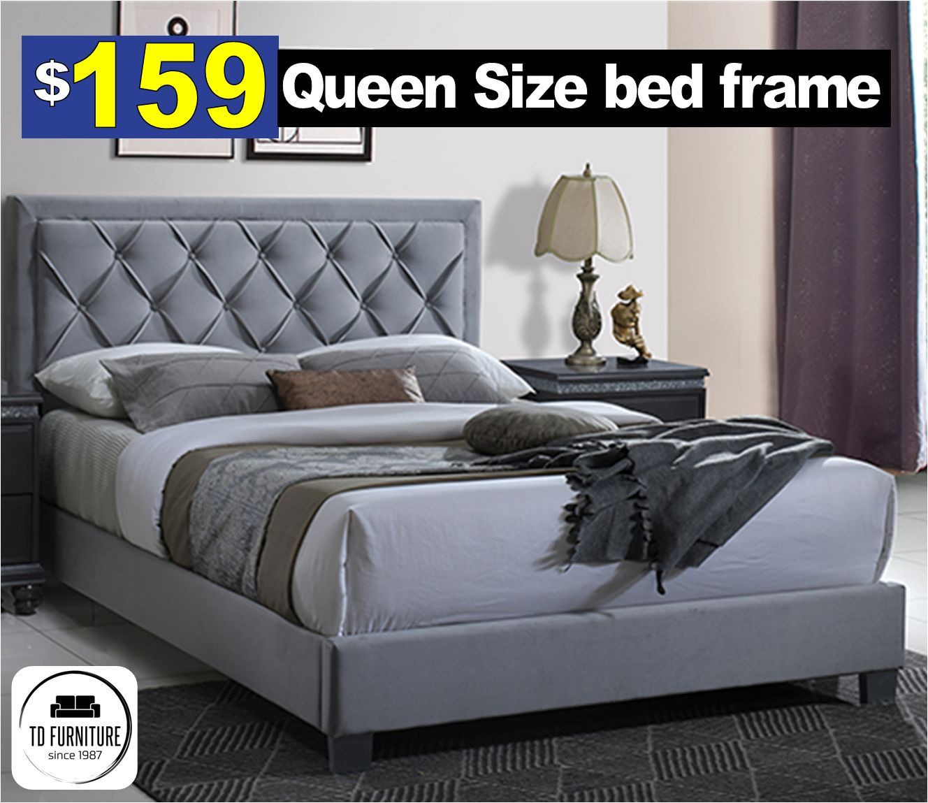 Queen bed frame
