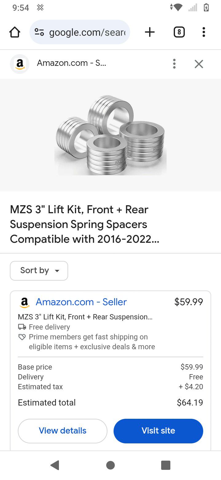 MZS Lift Kit 3" Front And Rear