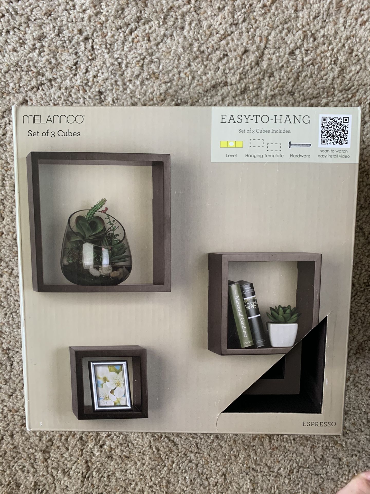 Wall cube shelves brand new in box never opened