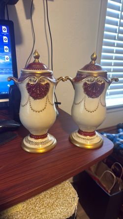 Vintage Eton China Amphora Vase Hand Painted