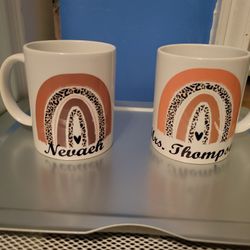 Boho Rainbow Personalized Coffee Mug