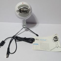 Blue Snowball iCE USB Microphone with Tripod Stand & Cable - Plug & Play

