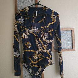 Sheer Chains Bodysuit Sz M