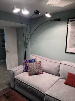 Dimmable 5-arm arc floor lamp