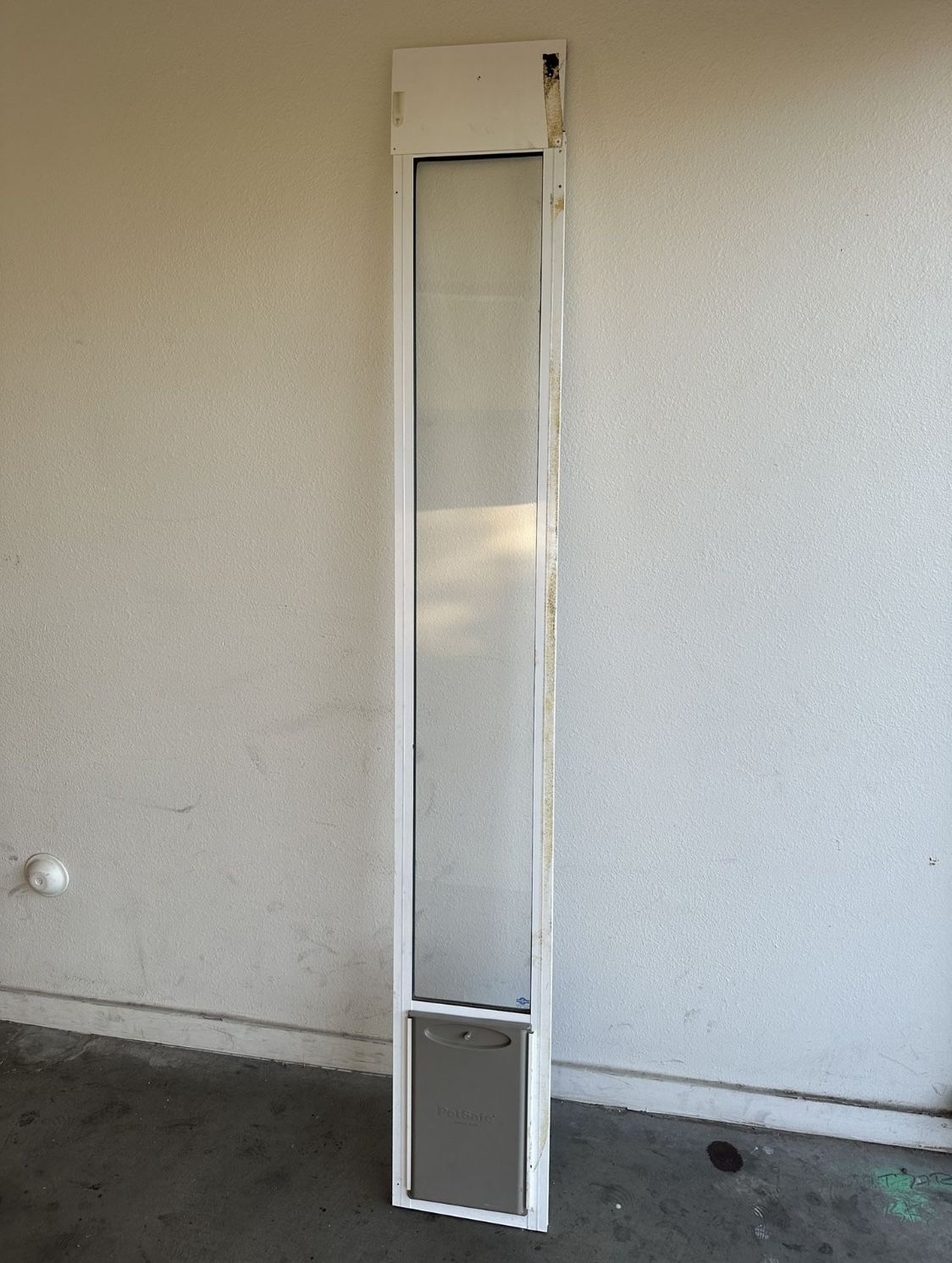 White Pet Door Window Insert