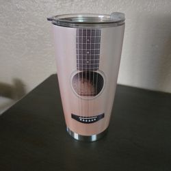 Guitar Theme Tumbler w/Straw and Cleaning Brush