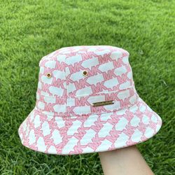 Michael Kors Logo Print Organic Cotton Blend Bucket Hat