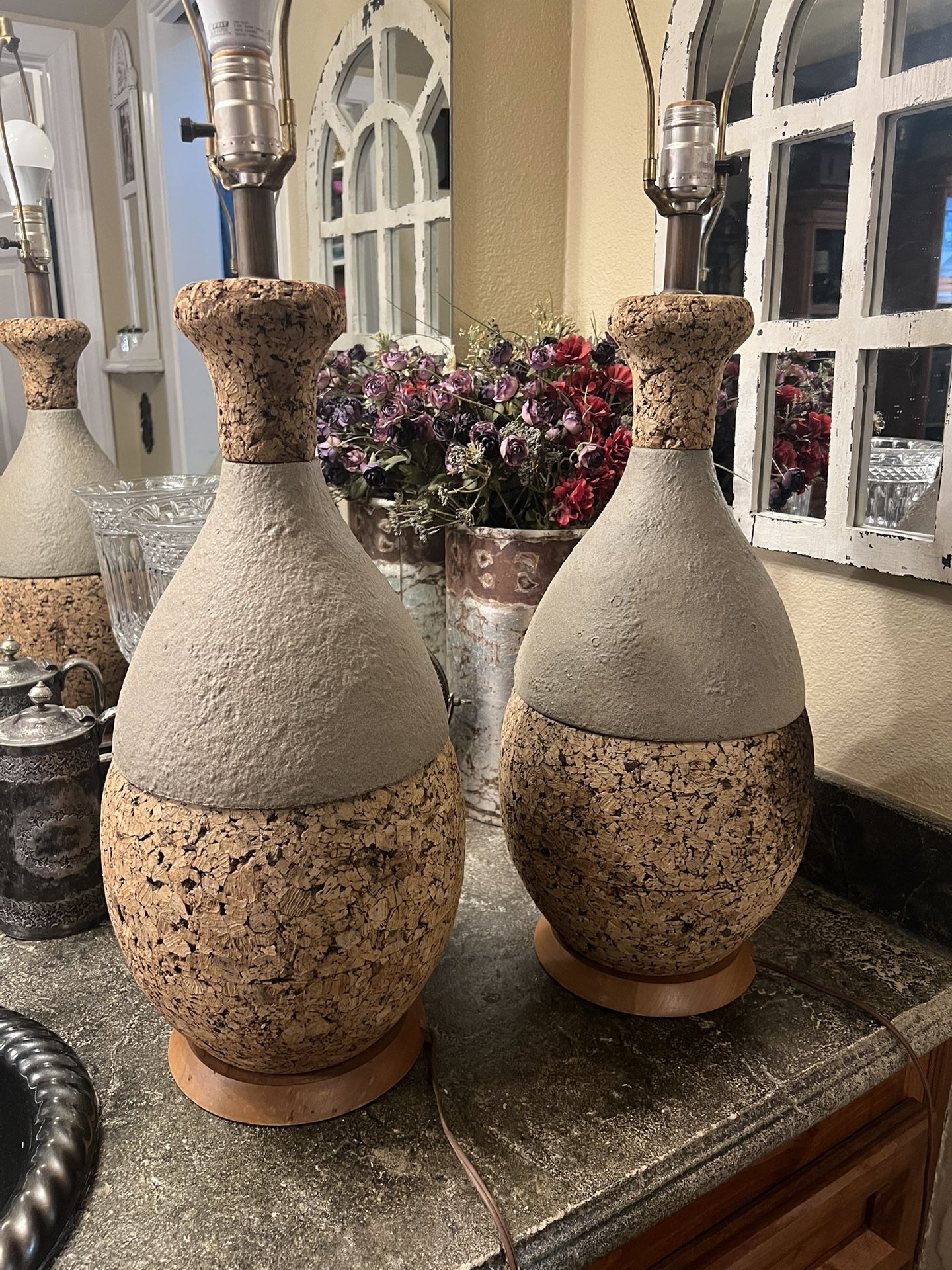 Two mid-century modern vintage lamps $225 for both pick up in Canyon country/Santa Clarita cross posted MQ