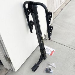 “Brand New $45 Tilt Folding 2-Bike Hitch Mount Rack Bicycle Carrier for 2”” Hitch w/ Straps 70 lbs Max” 