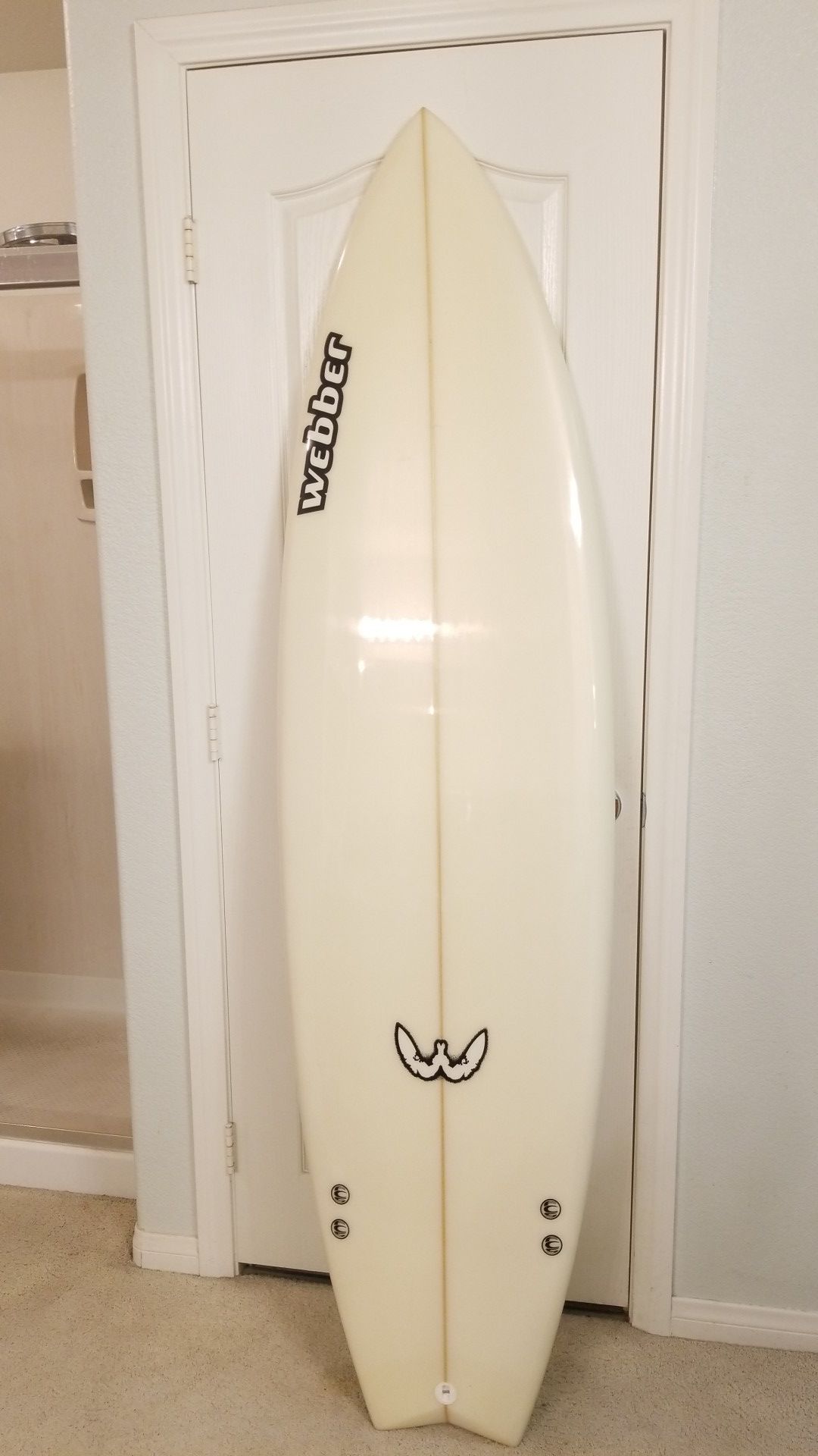 WEBBER Fat burner surf board with storage bag.
