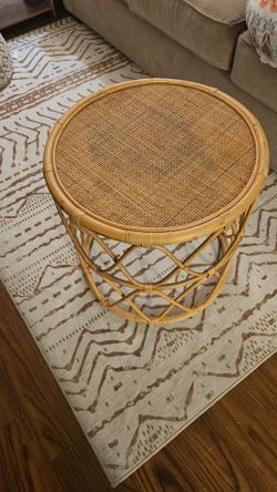 Rattan Boho Side Table