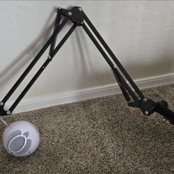 Blue Snowball iCE USB Microphone White w/ Adjustable Boom Arm Stand