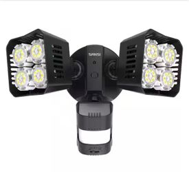 SANSI 36-Watt 3600 Lumens 180-Degree Black Motion Sensor Outdoor Integrated LED 5000K Waterproof Dusk to Dawn Flood Light