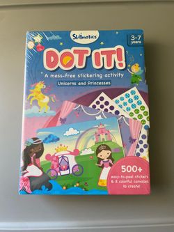 Dot It! A Mess Free Stickering Activity Unicorns and Princesses, Learning Toys. NEW