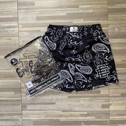Eric Emanuel Shorts Black Paisley